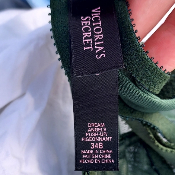 Victoria's Secret Dream Angel's Women's Green Lace Push-up Bra - Picture 8 of 8